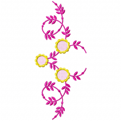 Flowers And Tree Embroidery Design 10